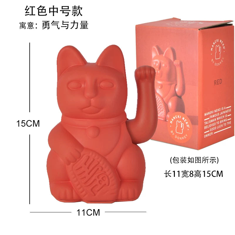 Lucky Cat Automatic Waving Figurine for Home, Storefront & Opening Gifts