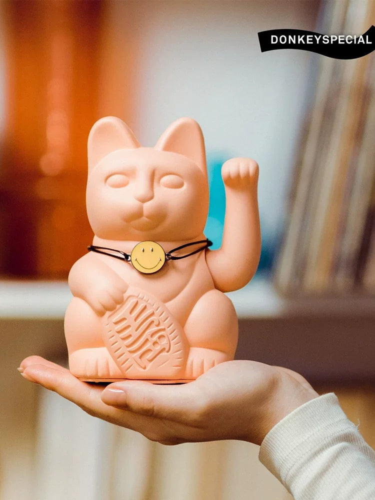 Lucky Cat Automatic Waving Figurine for Home, Storefront & Opening Gifts